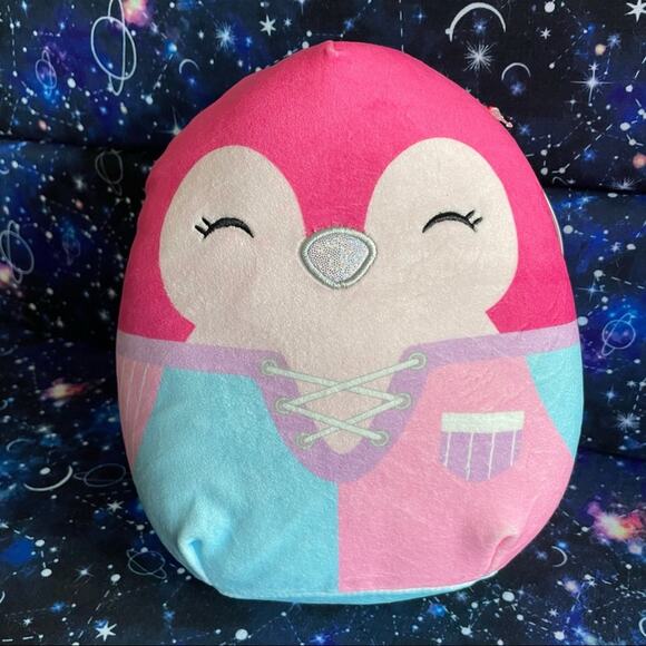Squishmallows 8” Kavya the Penguin Plush Stuffed Animal Pink Blue - Picture 1 of 3